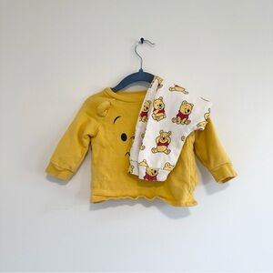 H&M Winnie the Pooh sweater and leggings set 4-6 months.